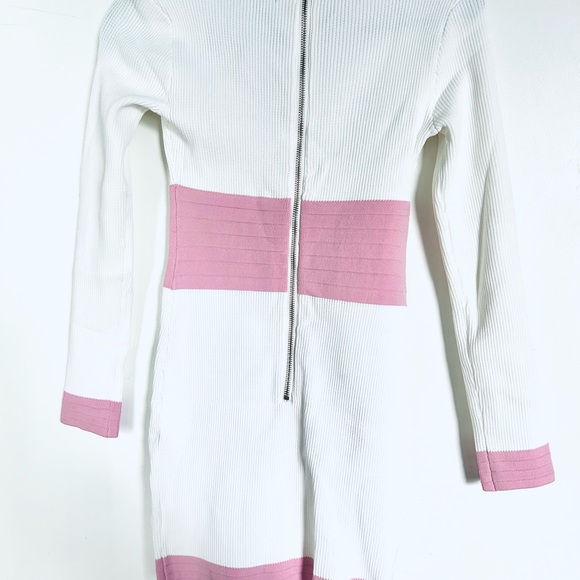 NEW BELLA BARNETT SOLD OUT White Dress w/ Gold Buttons and Pink Trim NWT - Picture 3 of 4